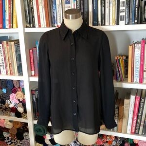 Black blouse 80s 90s vintage